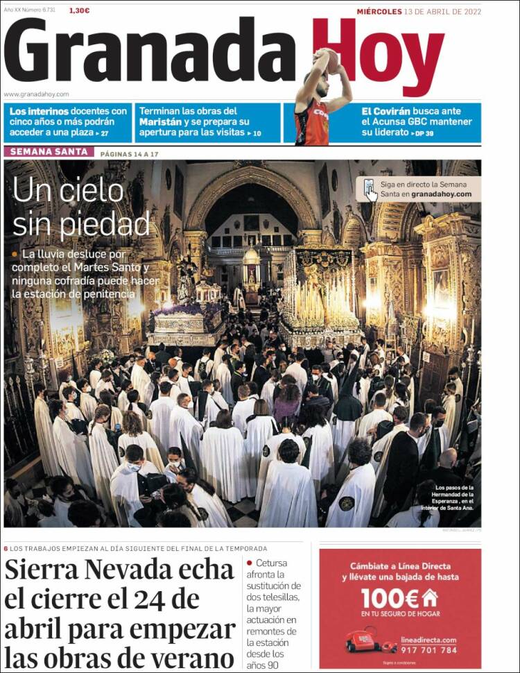 Portada de Granada Hoy (España)