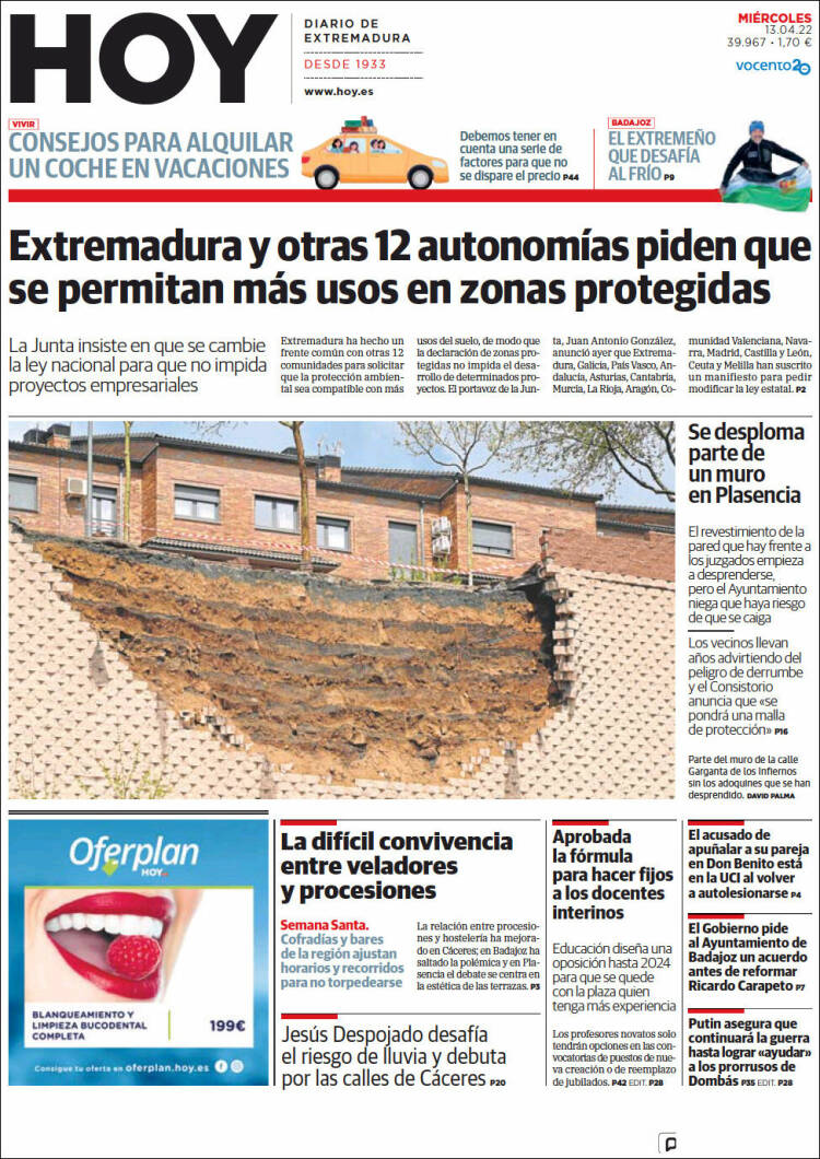 Portada de Hoy - Badajoz (España)