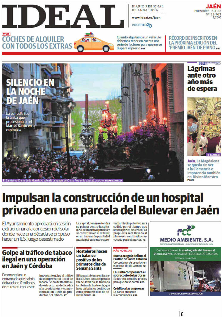 Portada de El Ideal de Jaén (España)