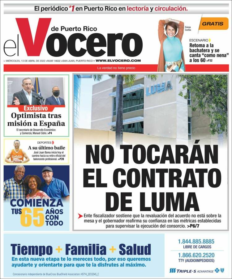 Portada de Vocero (Puerto Rico)
