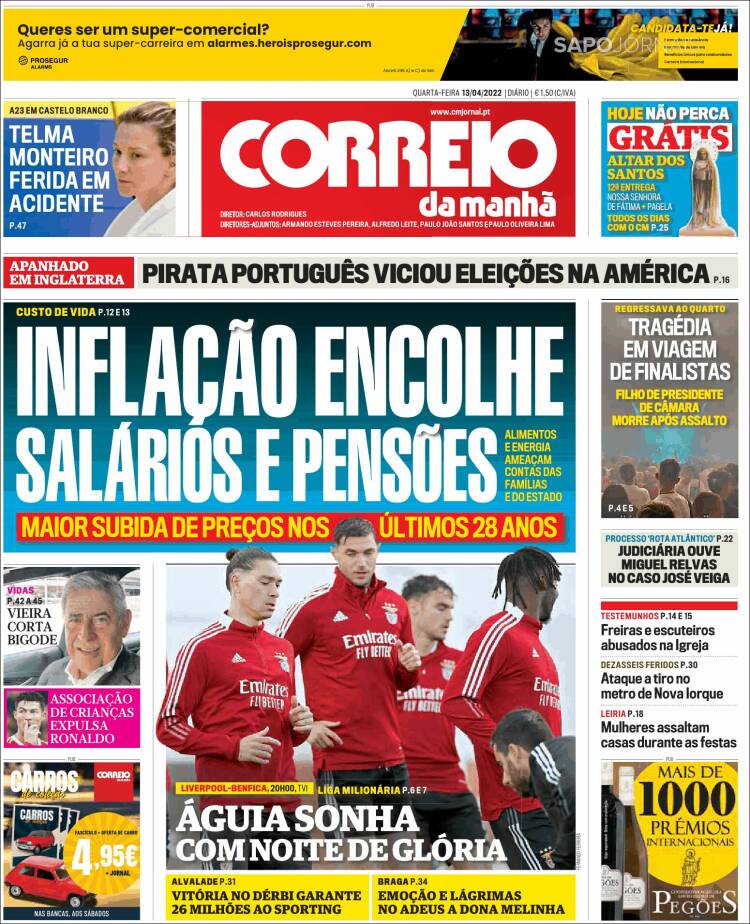Portada de Correio da Manhã (Portugal)