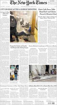 Portada de New York Times (USA)