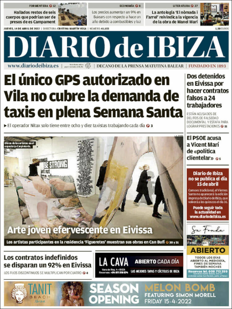 Portada de Diario de Ibiza (España)