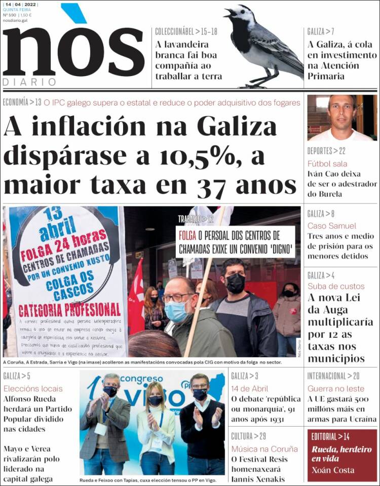 Portada de Nòs Diario (España)