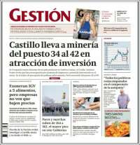 Portada de Diario Gestión (Perú)