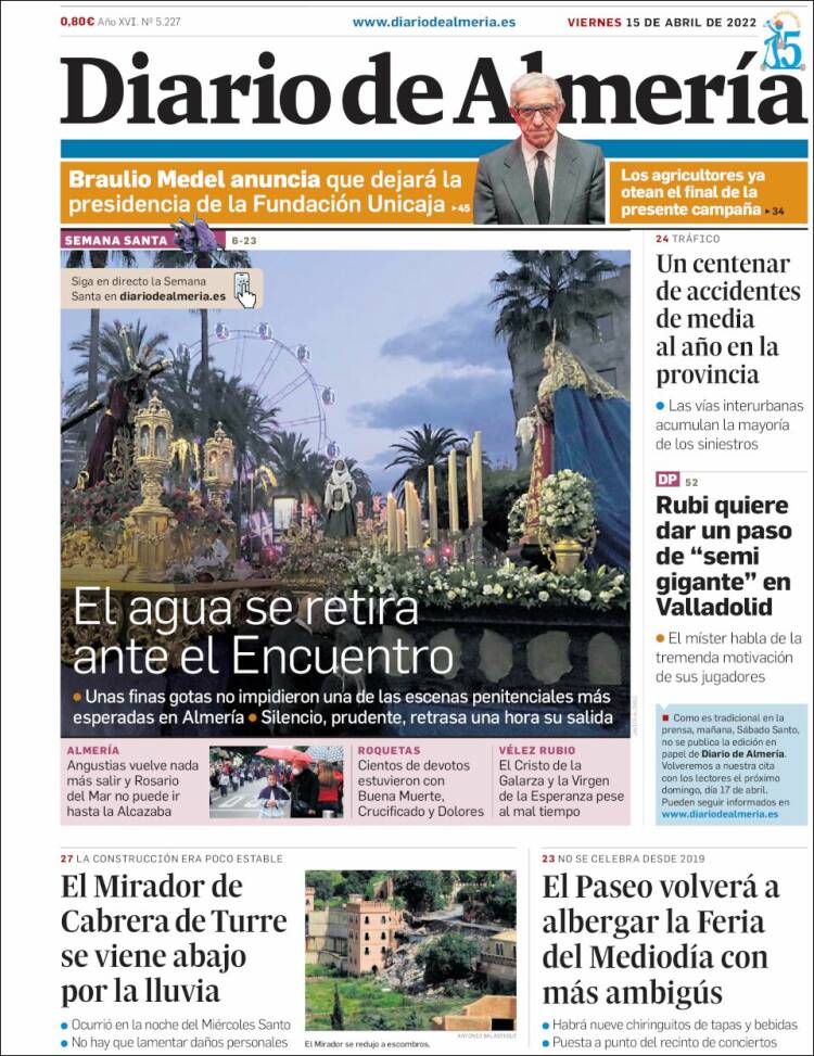 Portada de Diario de Almería (España)