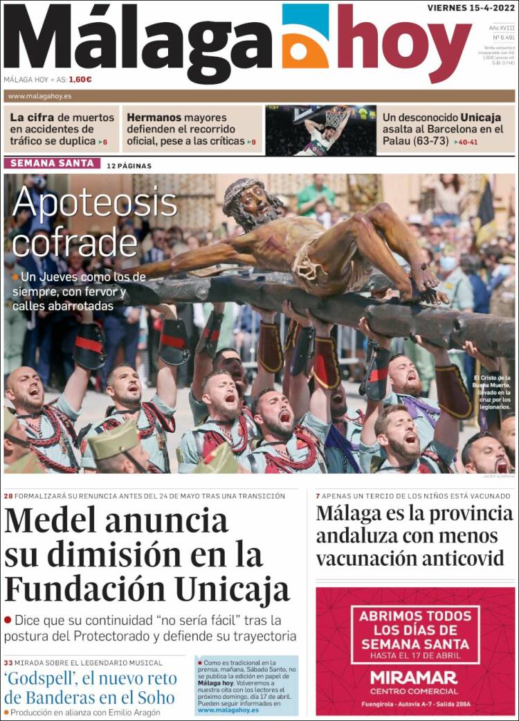 Portada de Málaga Hoy (España)