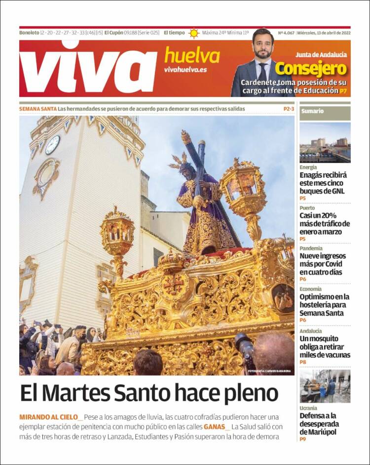 Portada de Viva Huelva (España)