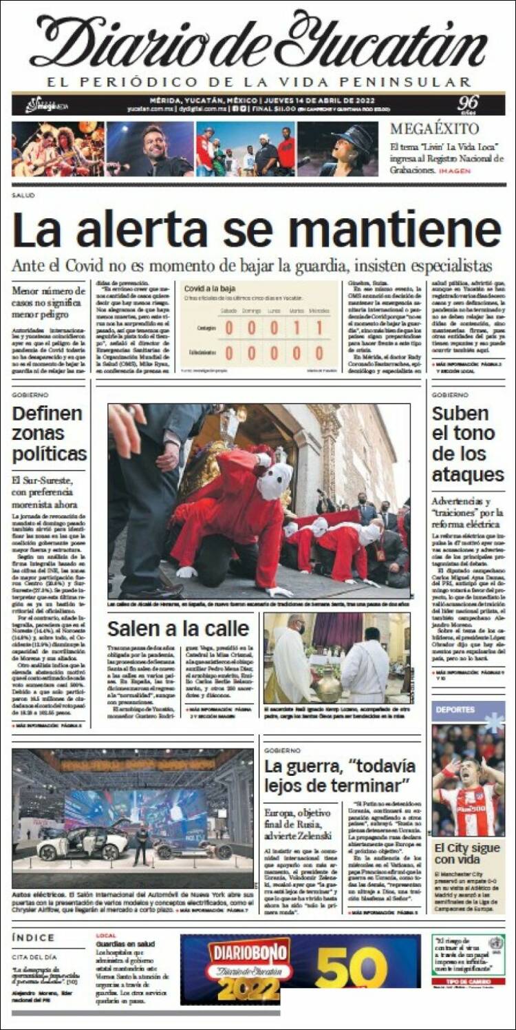 Portada de Diario de Yucatán (Mexico)