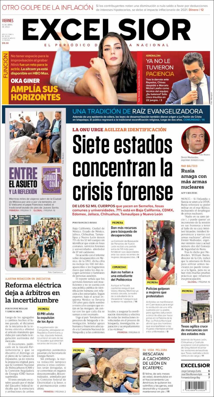 Portada de Excelsior (Mexico)