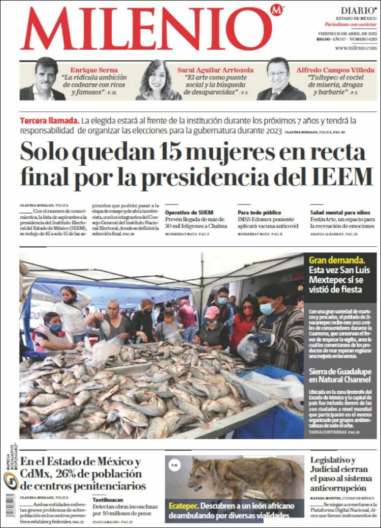 Portada de Milenio - Estado de México (Mexico)