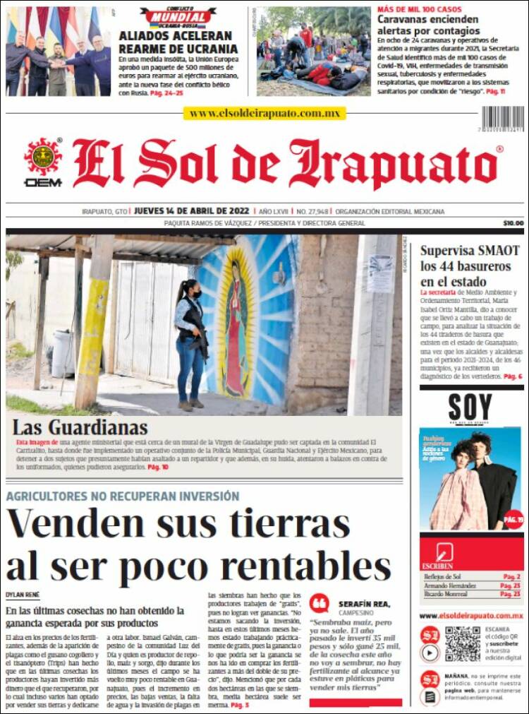 Portada de El Sol de Irapuato (Mexico)