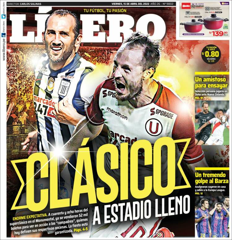 Portada de Líbero (Per&uacute;)