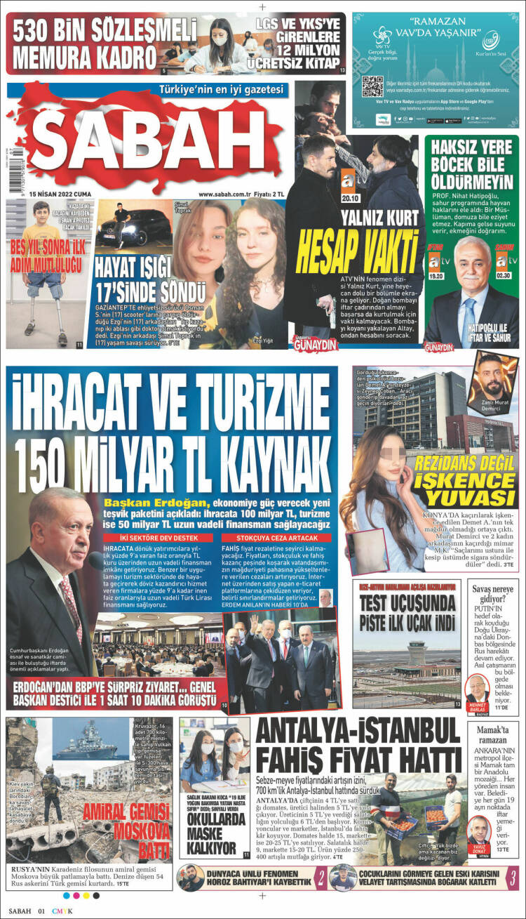 Portada de Sabah (Turqu&iacute;a)