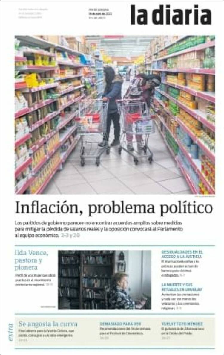 Portada de La Diaria (Uruguay)