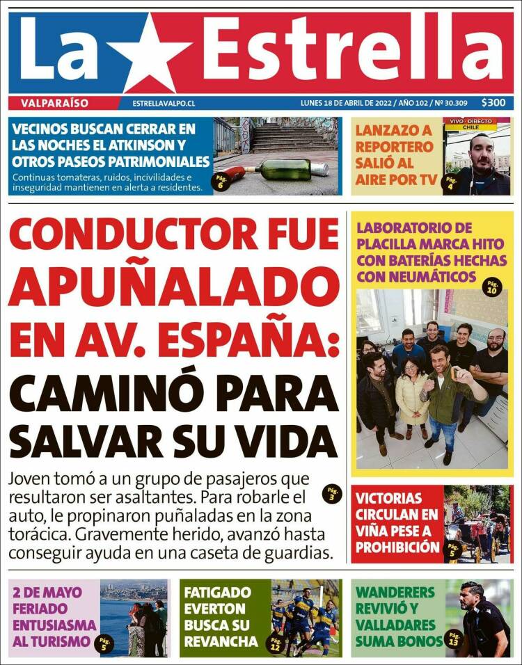 Portada de Estrella de Valparaiso (Chile)