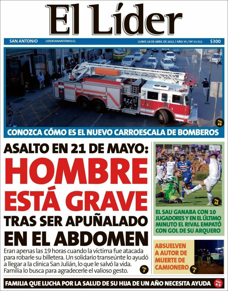 Portada de Lider de San Antonio (Chile)