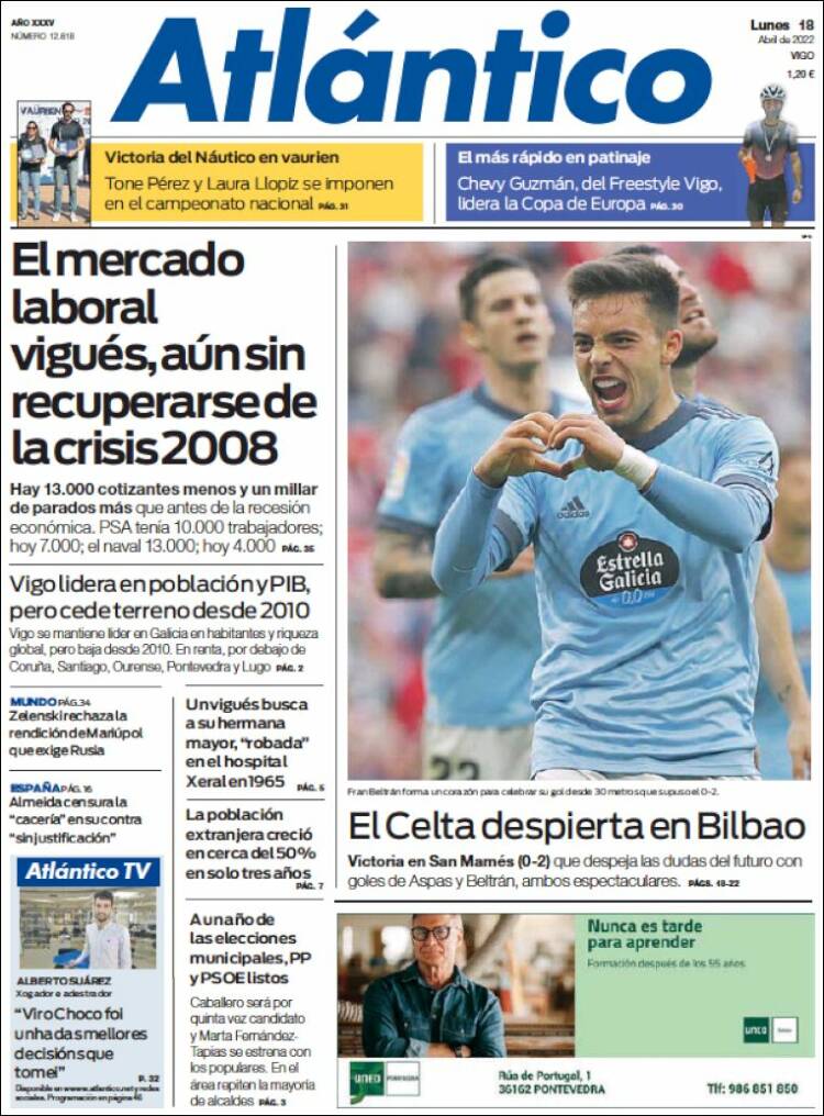 Portada de Atlántico Diario (Espa&ntilde;a)