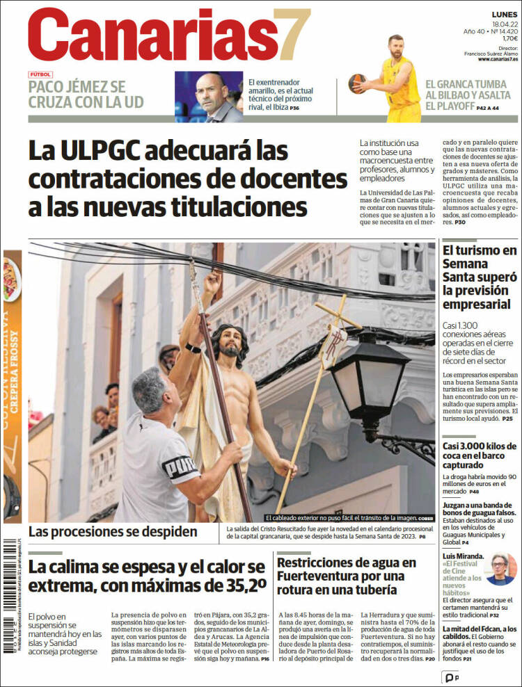 Portada de Canarias 7 (Espa&ntilde;a)