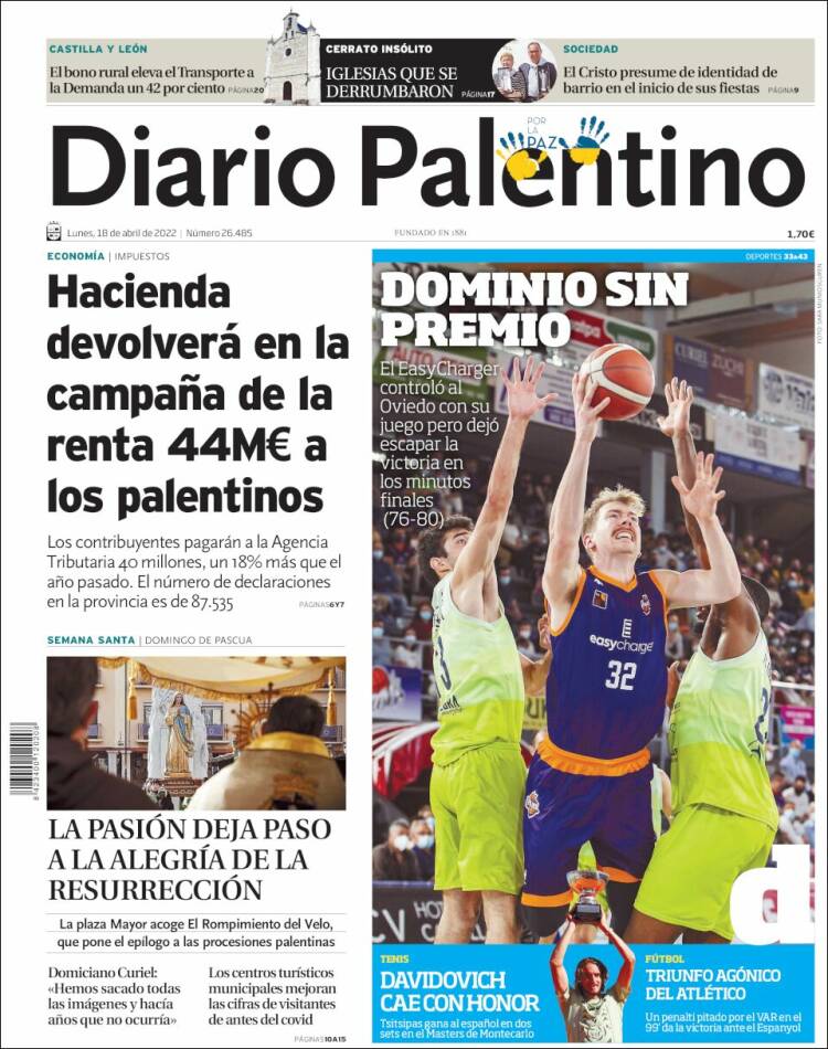 Portada de Diario Palentino (Espa&ntilde;a)