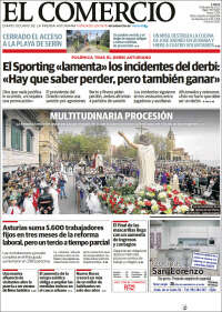 Portada de El Comercio - Gijón (Espa&ntilde;a)