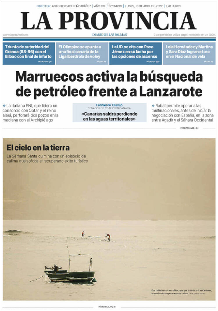 Portada de La Provincia (Espa&ntilde;a)