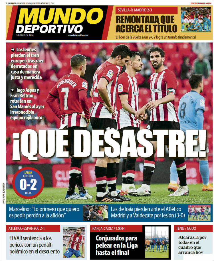 Portada de Mundo Deportivo Bizkaia (Espa&ntilde;a)