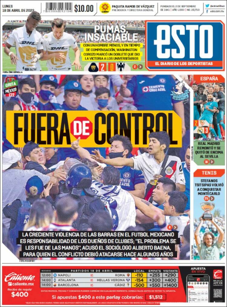 Portada de Esto (M&eacute;xico)