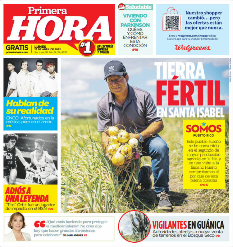 Portada de Primera Hora (Puerto Rico)