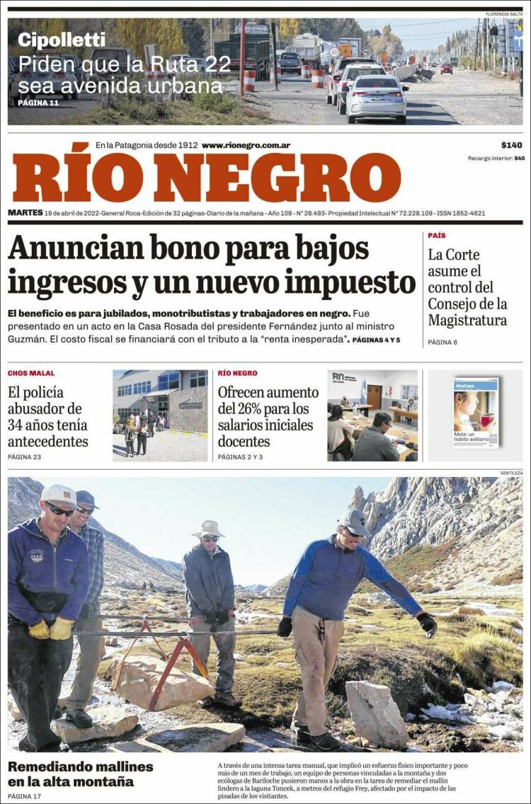 Portada de Rio Negro (Argentina)