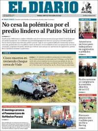 Portada de El Diario de Paraná (Argentina)