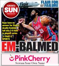 Portada de The Toronto Sun (Canadá)