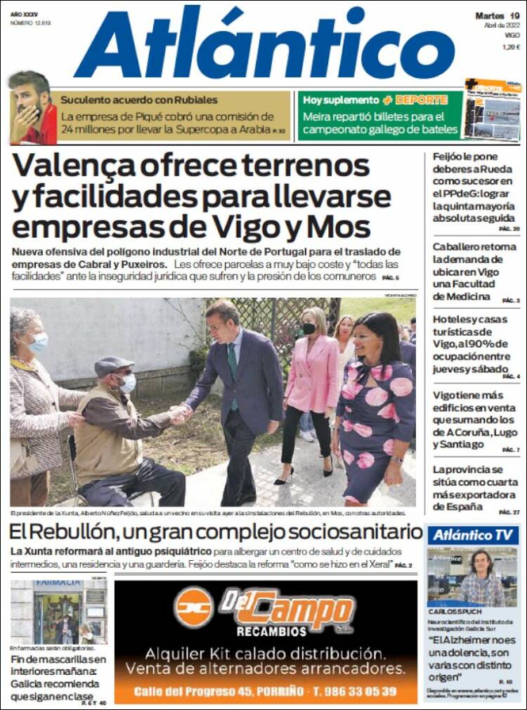 Portada de Atlántico Diario (Espa&ntilde;a)
