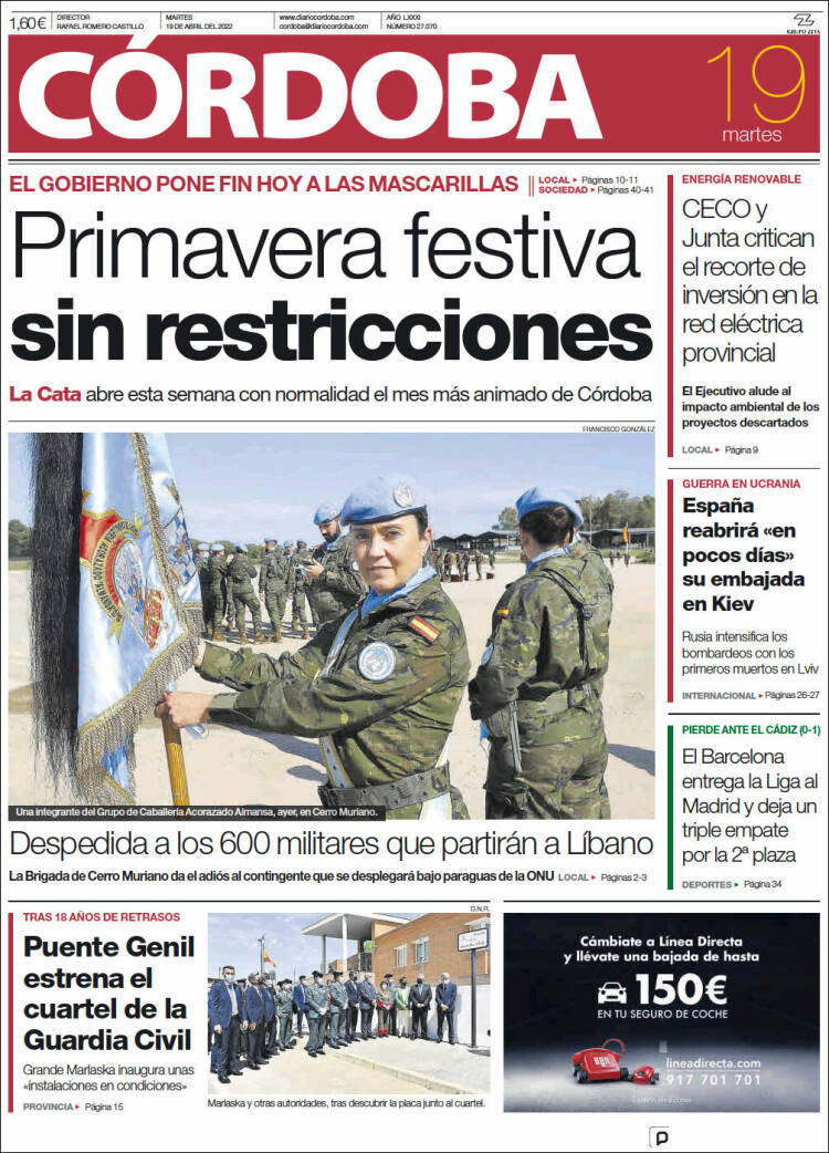 Portada de Diario de Córdoba (Espa&ntilde;a)