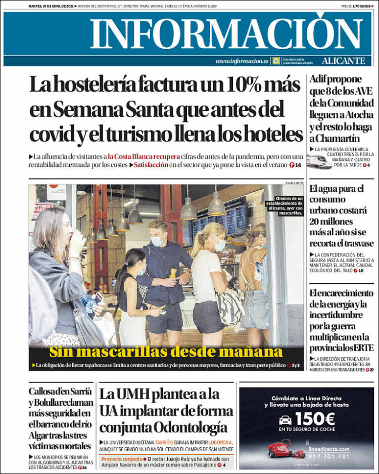 Portada de Diario Información (Espa&ntilde;a)