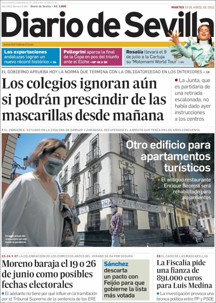 Portada de Diario de Sevilla (Espa&ntilde;a)