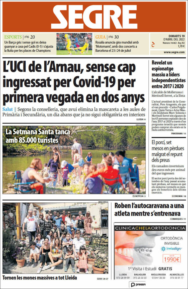 Portada de Segre (Espa&ntilde;a)