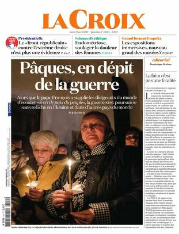 Portada de La Croix (Francia)