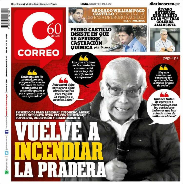 Portada de Diario Correo (Perú)