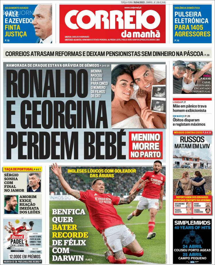 Portada de Correio da Manhã (Portugal)