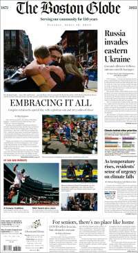 Portada de Boston Globe (USA)