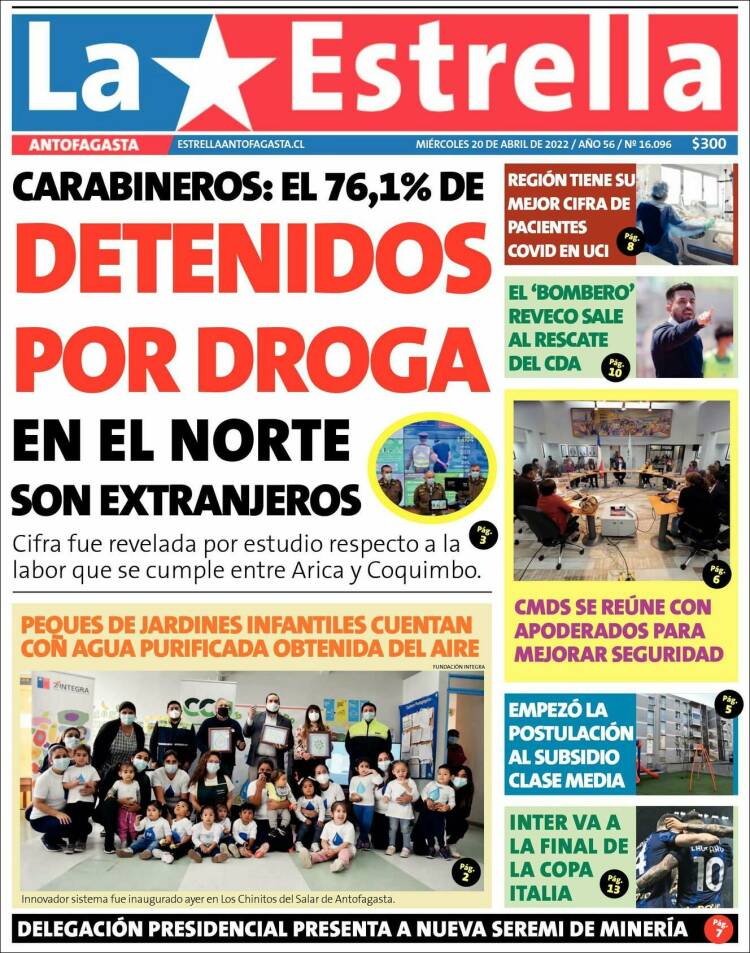 Portada de La Estrella del Norte (Chile)