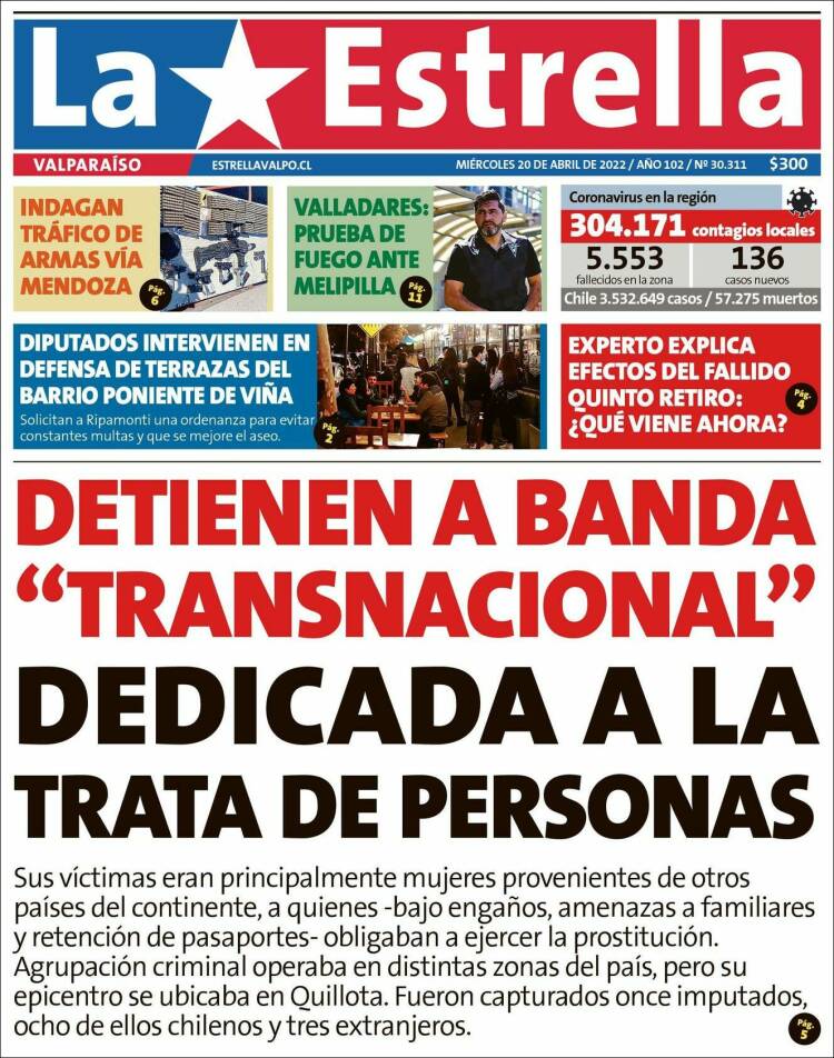 Portada de Estrella de Valparaiso (Chile)