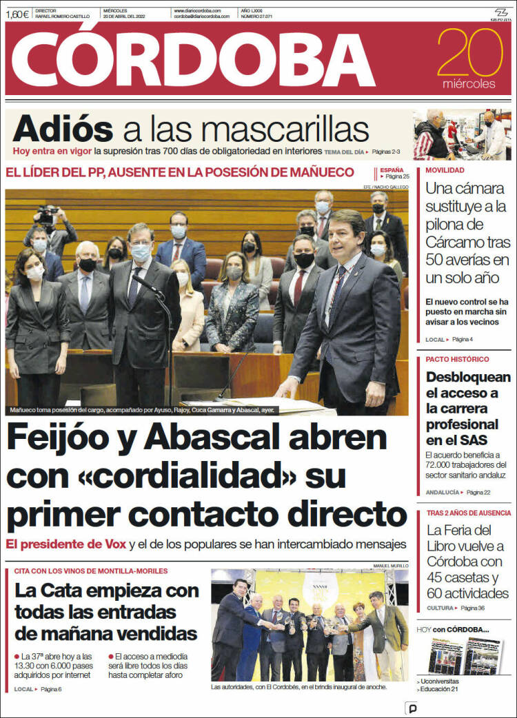Portada de Diario de Córdoba (Espa&ntilde;a)