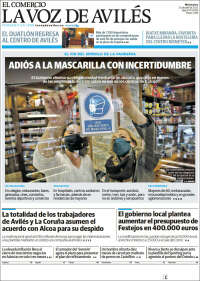 Portada de El Comercio - Avilés (Espa&ntilde;a)