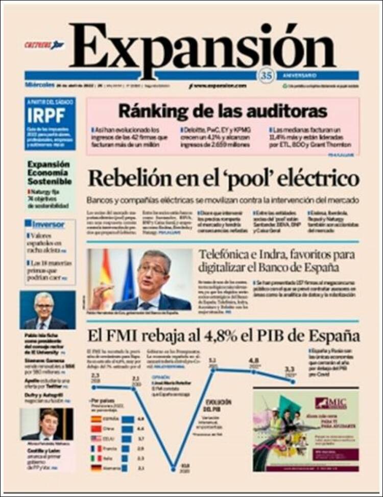 Portada de Expansión (Espa&ntilde;a)