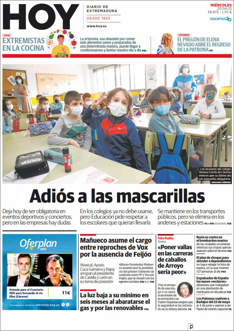 Portada de Hoy - Badajoz (Espa&ntilde;a)