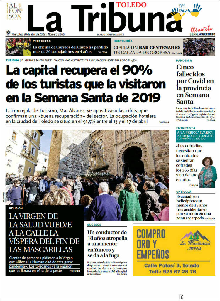 Portada de La Tribuna de Toledo (España)