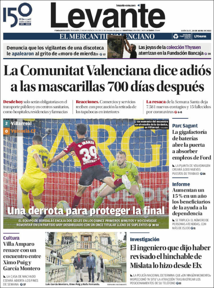 Portada de Levante (Espa&ntilde;a)