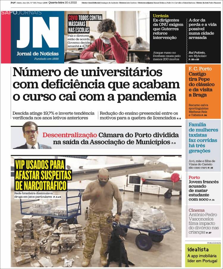 Portada de Jornal de Notícias (Portugal)